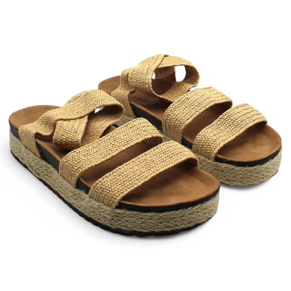 Olivia Miller Womens Open Toe Slingback Flatform Sandals - Picture 1 of 7